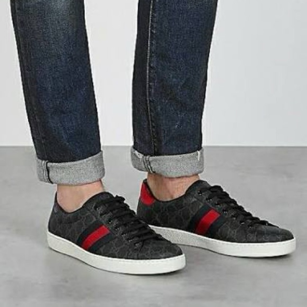 Gucci Black and Red Sneakers